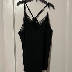 Black Fitted Backless Camisole